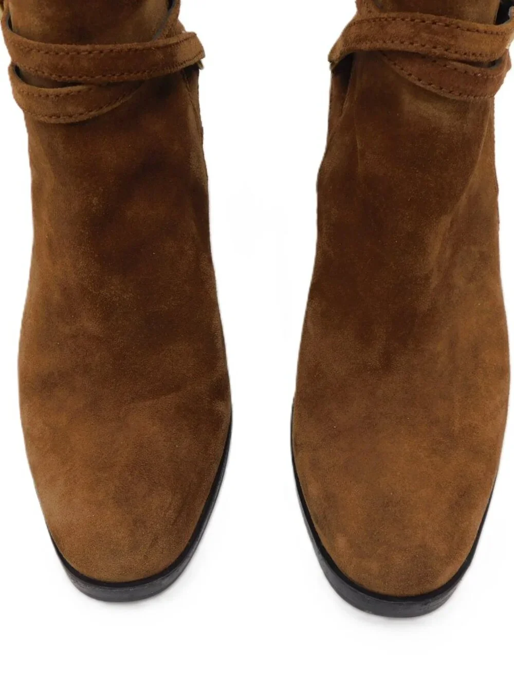 rag & bone Brown Suede Hazel Buckle Ankle Booties | 90s Y2K | VGUC | 36.5 / 6.5 - Picture 4 of 12